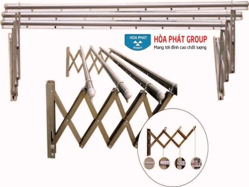 Giàn phơi quần áo gắn tường nhôm HP-68A