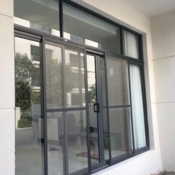 Cửa lưới chống muỗi dạng lùa màu Ghi
